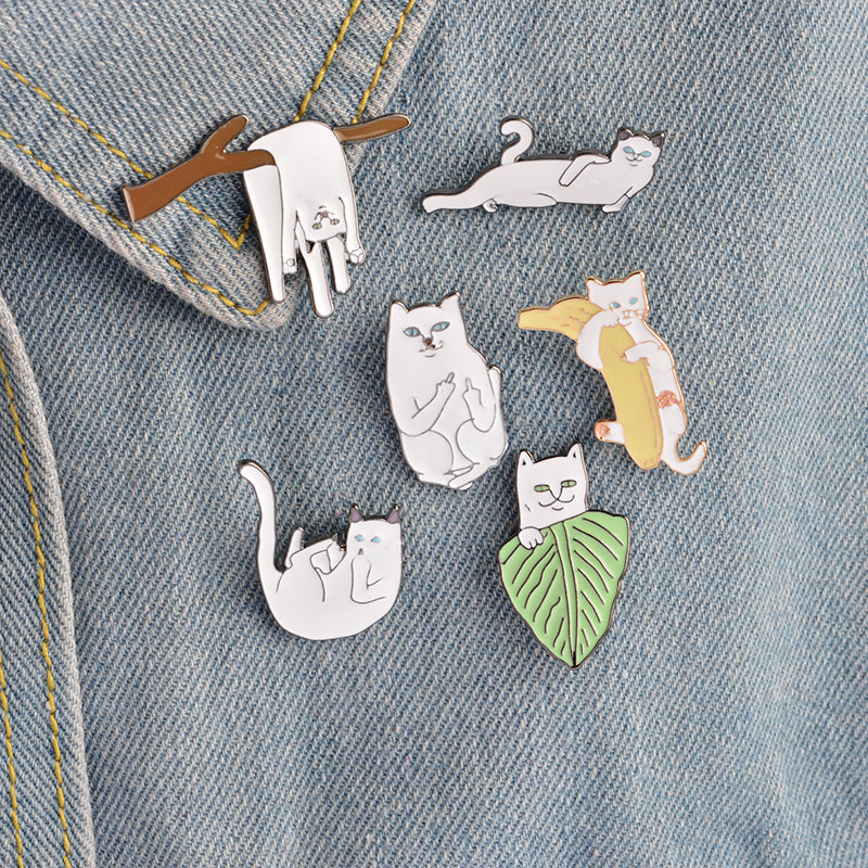 Creative Cartoon Cat Badge