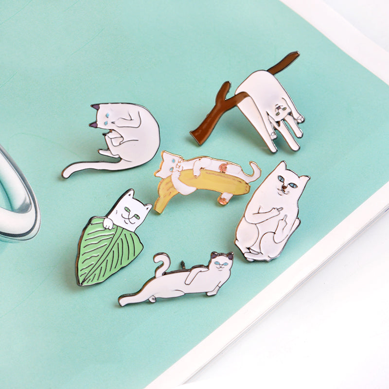 Creative Cartoon Cat Badge