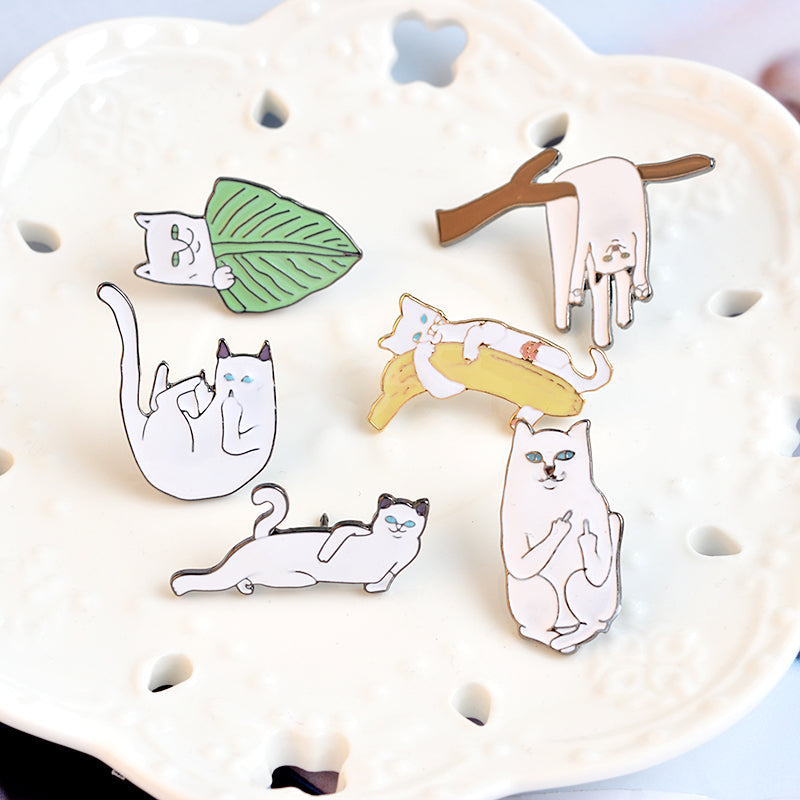 Creative Cartoon Cat Badge