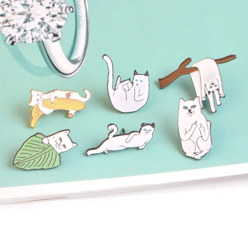 Creative Cartoon Cat Badge
