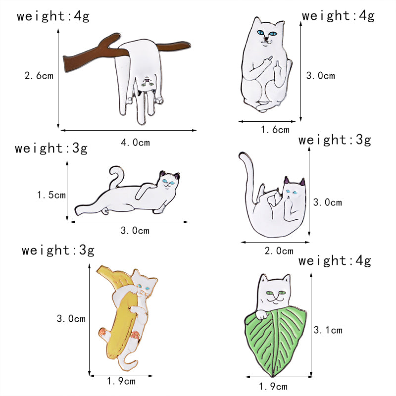 Creative Cartoon Cat Badge