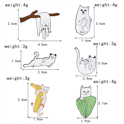 Creative Cartoon Cat Badge