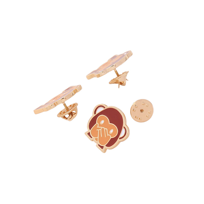 Cute Monkey Emoji Enamel Pins