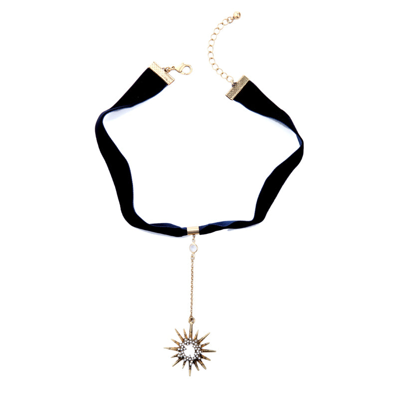 Crystal Stars Pendant Choker