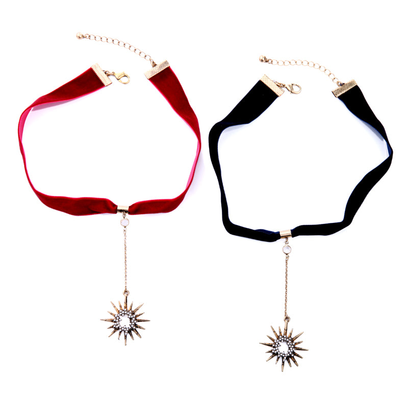Crystal Stars Pendant Choker