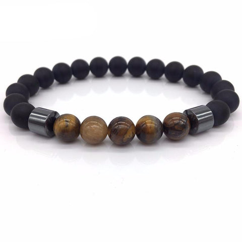 Matte Bead Hematite Bracelet