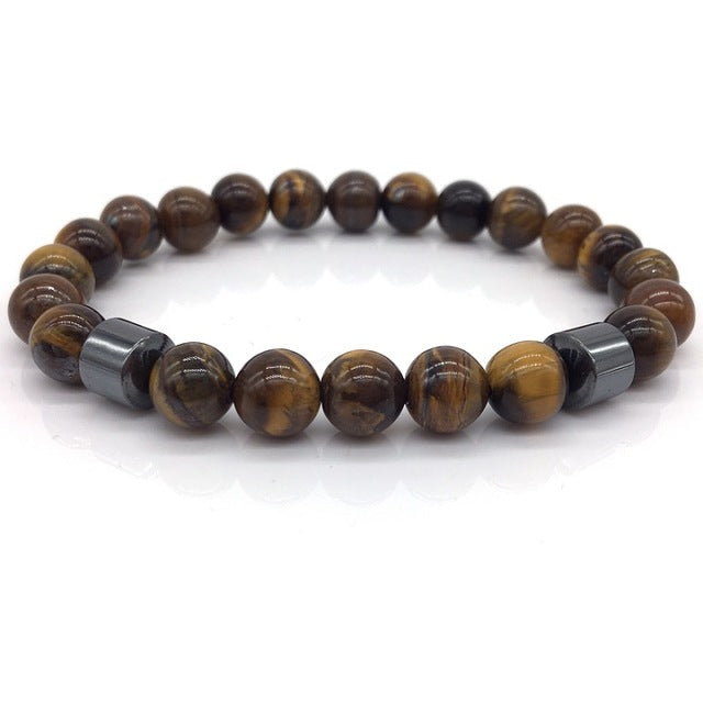 Matte Bead Hematite Bracelet