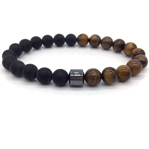 Matte Bead Hematite Bracelet