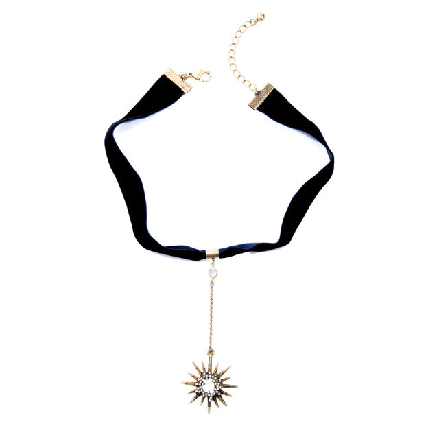 Crystal Stars Pendant Choker