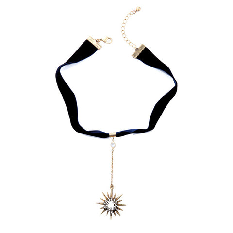 Crystal Stars Pendant Choker