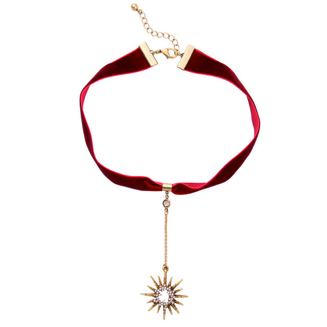 Crystal Stars Pendant Choker